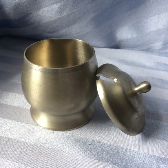 Vtg Pewter Creamer & Sugar Bowl– Marked w/''bp' - Picture 6 of 8